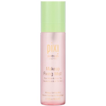 Pixi Beauty Makeup Fixing Mist 80ml | All Over Setting Spray For Longer Wearing Makeup | Rose Water and Green Tea Infused | 2.69 Fl Oz