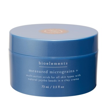 Bioelements Measured Micrograins + - 4 fl oz - Multi-Action Facial Scrub for All Skin Types - Featuring Natural Jojoba Beads in a Clay Creme - Vegan, Gluten Free - Never Tested on Animals
