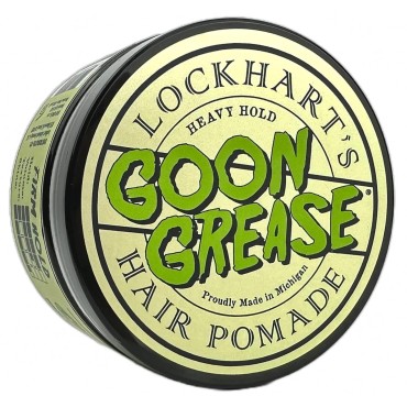 Lockhart's Original Goon Grease Heavy Hold Hair Pomade, High Shine, Citrus Cologne Scent, 3.4oz