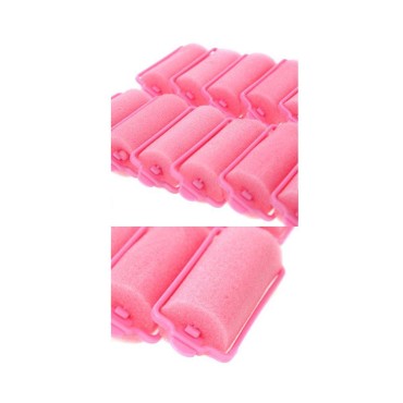 Pink Foam Sponge Hair Rollers (Large 16pc)