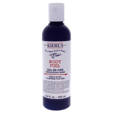 Kiehl's Body Fuel All-In-One Energizing Wash Hair & Body Cleanser foe Men, 8.4 Ounce