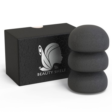 The Beauty Shelf Konjac Sponge (3 Pack) Activated ...
