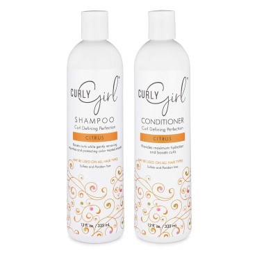 Curly Girl Curl Hair Shampoo Conditioner Set 12 oz Bottles Curly Girl Method Approved Curly Girls Hair Care Frizz Control