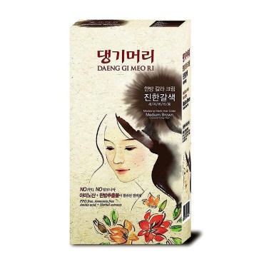 Daeng Gi Meo Ri- Medicinal Herb Hair Color Cream [Medium Brown], Covering Gray Hair, Protecting Damaged Hair from Hair- Dyeing, Contains High-Keratin