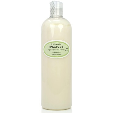 Dr Adorable - 16 oz - Babassu Oil - 100% Pure Cold Pressed Natural Organic