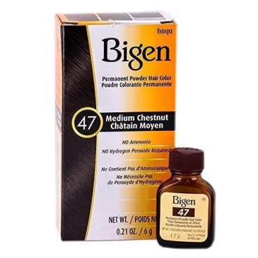 Bigen Permanent Powder Hair Color - 47 Medium Ches...