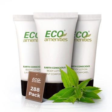 Eco Amenities Travel Size Lotion Bulk - 288 Pack, 22ml (0.75 fl oz) Tubes - Delight Guests with Refreshing Mini Hand Lotion Travel Size Toiletries - Individually Packed for AirBnBs, Hotels, Gyms, Spas