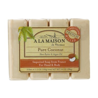 A LA MAISON Pure Coconut Bar Soap - Triple French ...