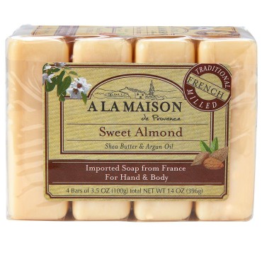 A LA MAISON Sweet Almond Bar Soap - Triple French ...