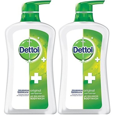 Dettol Anti Bacterial pH-Balanced Body Wash, Original, 21.1 Oz/625 Ml (Pack of 2)