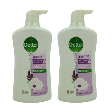 Dettol Anti Bacterial pH-Balanced Body Wash, Sensitive, 21.1 Oz / 625 Ml (Pack of 2) for Moisturizing