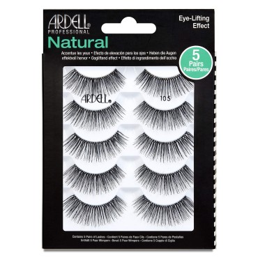 Ardell False Eyelashes Natural 105 Black, 5 pairs ...