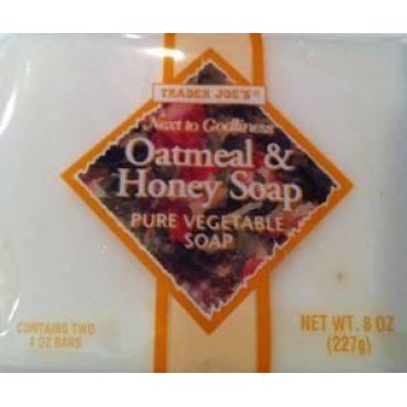 Trader Joe's Oatmeal & Honey Soap Pure Vegetable Soap 2 pack = 4 bars total
