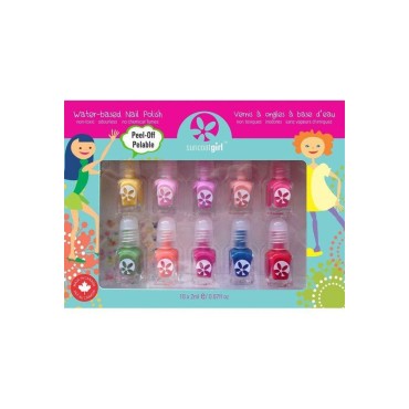 Suncoat Product Inc. Non Toxic Peelable Children's Nail Polish Set, Party Palette