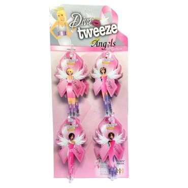 Diva Tweezer Professional Tweezers 'Angels' Pink R...
