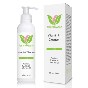Amara Beauty Facial Cleanser with 15% Vitamin C, A...