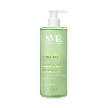 SVR Sebiaclear Foaming Gel Face & Body Cleanser - Soap-free Wash for Sensitive, Oily to Combination Skin - Eliminates Impurities & Excess Sebum Without Drying the Skin, Thanks to Salicylic Acid, 13.5