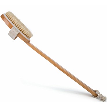 Wooden Shower Body Brush with Boar Bristle Made by...