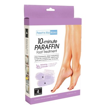 Paraffin Wax Works 10-Minute Paraffin Foot Treatment, Spa and Home Treatment Booties, Relaxing Lavender, One-Pair