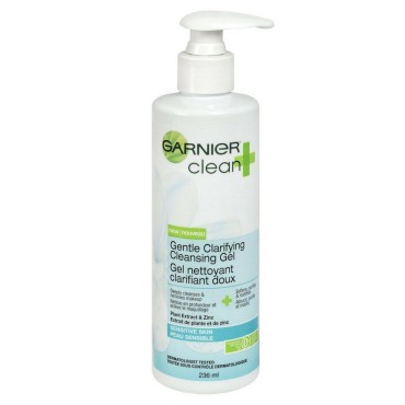 Garnier Clean Gentle Clarifying Sensitive Skin Cleanser Gel 8 Ounces