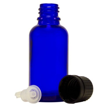 30 ml (1 fl oz) Cobalt Blue Glass Bottle with Euro Dropper (6 Pack)