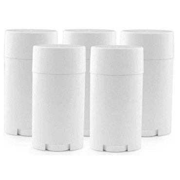 10pcs Plastic White 15ml Empty Oval Deodorant Cont...