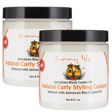 Sunny Isle Jamaican Black Castor Oil Natural Curly Styling Custard 8 oz 