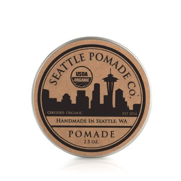 Seattle Pomade Co. USDA Certified Organic Pomade. Medium Hold & High Shine, Hair Styling Formula for Straight, Thick and Curly Hair. Non GMO