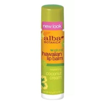 Alba Botanica Hawaiian Lip Balm Coconut Cream - 0....