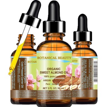 Botanical Beauty ORGANIC SWEET ALMOND OIL 100% Pur...