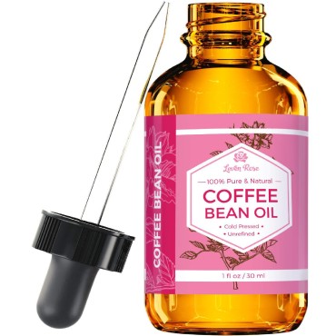 Leven Rose Coffee Bean Oil, 100% Natural Pure Cold Pressed Unrefined Coffee Bean Oil 1 oz