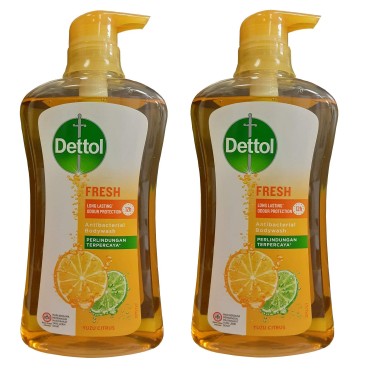 Dettol Anti Bacterial pH-Balanced Body Wash, Fresh, 21.1 Ounce/625 Ml (Pack of 2) for Moisturizing
