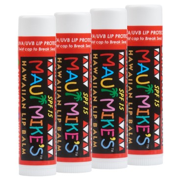MAUI MIKE'S BEST LIP BALM WITH SPF-15. STRAWBERRY ...