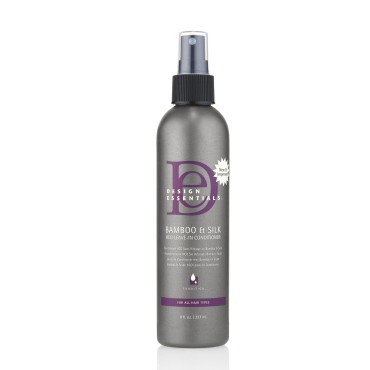 Design Essentials Natural Bamboo & Silk HCO Strengthening Leave-In Conditioner For All Hair Types - 8 Oz