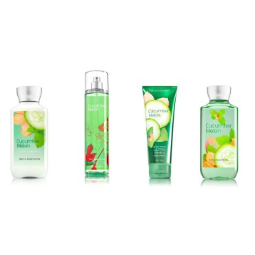 Bath & Body Works Cucumber Melon Set | Shower Gel, Body Lotion, Body Cream & Fragrance Mist