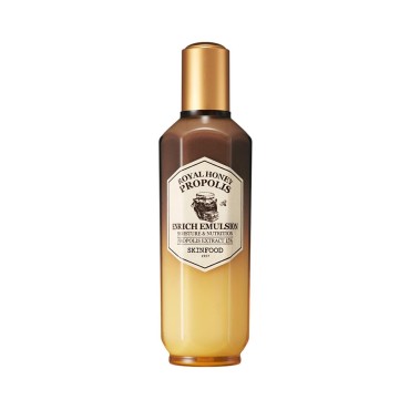 SKINFOOD Royal Honey Essential Emulsion 160ml (5.41 fl.oz.) - Concentrated Aged Honey Skin Nourishing & Hydrating Essential Emulsion, Skin Moisturizing & Glowing for Dry and Rough Skin