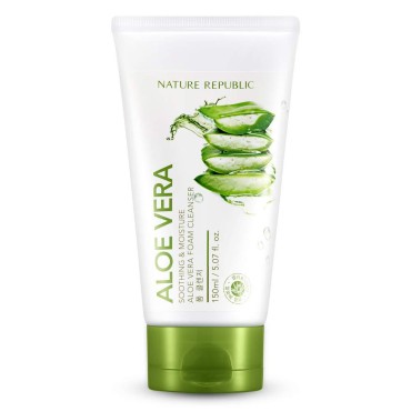 Nature Republic Aloe Vera Soothing and Moisture Foam Cleanser 150ml