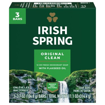 (PACK OF 3 BARS) Irish Spring ORIGINAL SCENT Bar S...