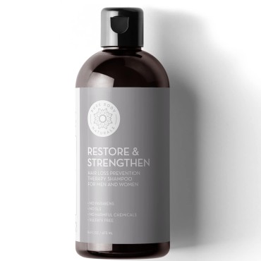 Hair Loss Shampoo to Restore and Strengthen, Large 16 Ounce, DHT Blocker Shampoo for Thinning Hair, for Men and Women by Pure Body Naturals (Label Varies)