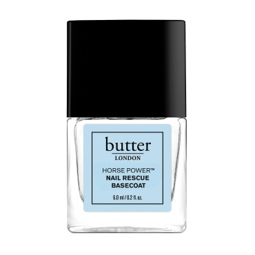 butter LONDON Horse Power Nail Rescue Basecoat, Helps Restore & Rescue Damaged Nails, Helps Promote Nail Growth & Prevent Staining, Cruelty & Gluten Free