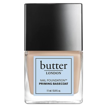butter LONDON Nail Foundation Priming Base Coat, Prevents nail stains, Supports healthy nail growth, Horsetail Extract, Cruelty-Free, Gluten Free