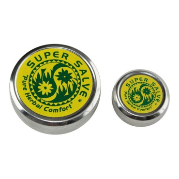 All Purpose Salve by The Super Salve Co. Extra Large 4oz tin AND .5oz Travel Tin Chapparral Leaf, Comfrey Leaf, Ecinacea Flower, Hops Flower and Usnea Moss (4 oz (Large) & .5 oz (travel))