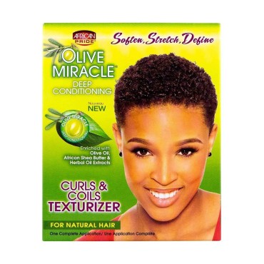 African Pride Olive Miracle Curls & Coils Texturiz...