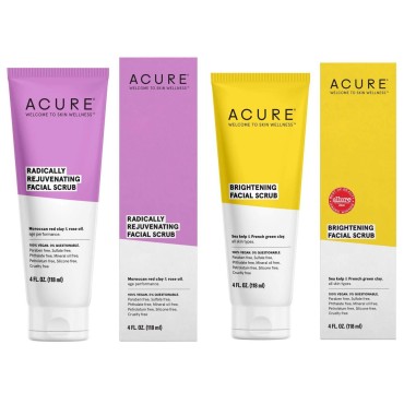 Acure Pore Clarifying & Brightening Facial Scrub a...