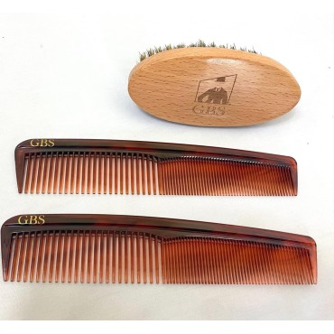 G.B.S Beard Brush and Hair Comb Kit