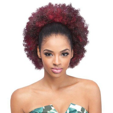 Outre Synthetic Drawstring Ponytail Timeless Afro Large (1B)