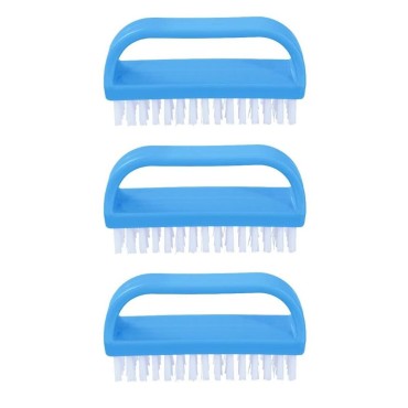 Superio Nail Brush Cleaner with Handle 3 Pack, Dur...