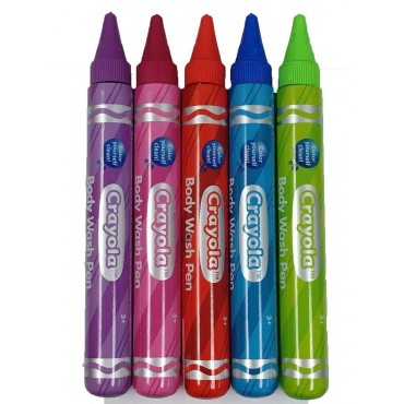 Crayola Crayon Kids Scented Body Wash 1.9 oz Pen Paint Tubes - 6 Pack (Colors Vary)
