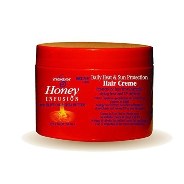 StrongEnds Honey Infusion with Olive Oil & Shea Butter: Daily Heat & Sun Protection Hair Creme.