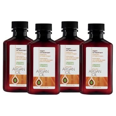 One 'n Only Argan Oil Hair Treatment - Hair Oil Smoothes and Strengthens Dry Damaged Hair, Eliminates Frizz, Creates Brilliant Shines, Non-Greasy Formula, 3.4 Fl. Oz (4 Pack)